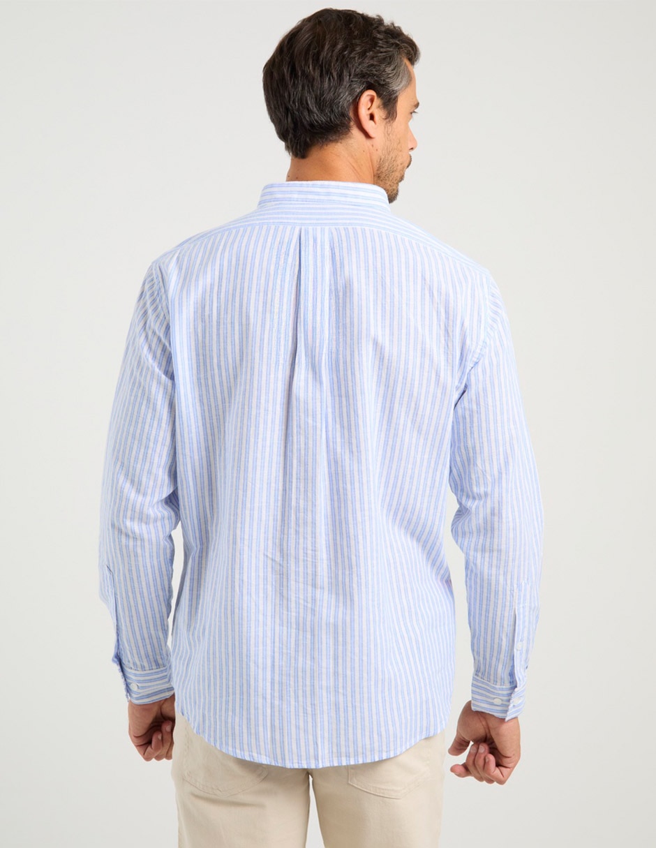 Camisa casual de algodón manga larga para hombre 6