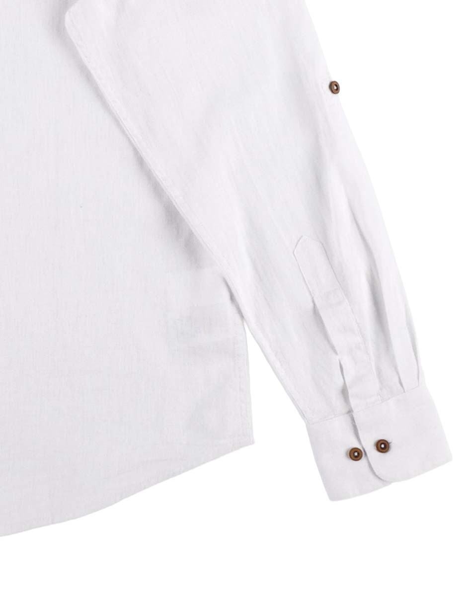 Camisa casual de algodón manga larga para hombre 7