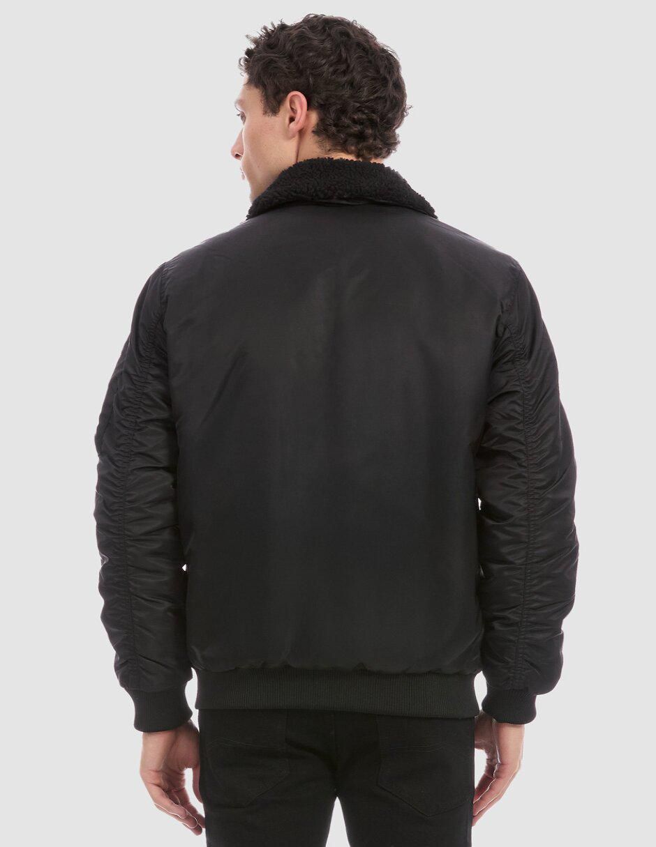 Chamarra bomber con bolsillos para hombre 2