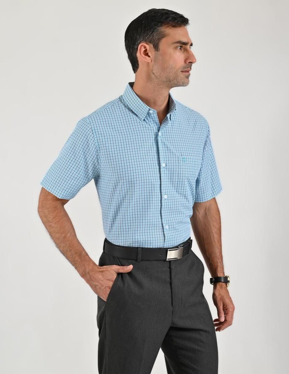 Camisa casual manga corta para hombre 4