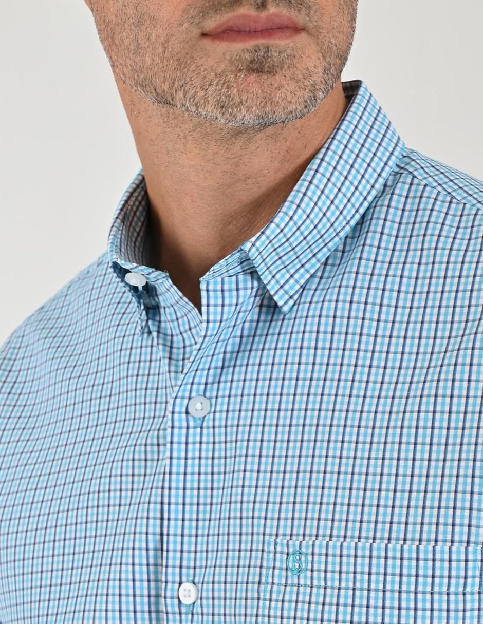 Camisa casual manga corta para hombre 5