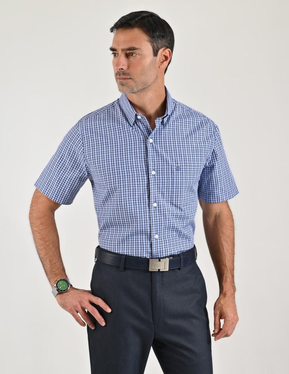 Camisa casual manga corta para hombre