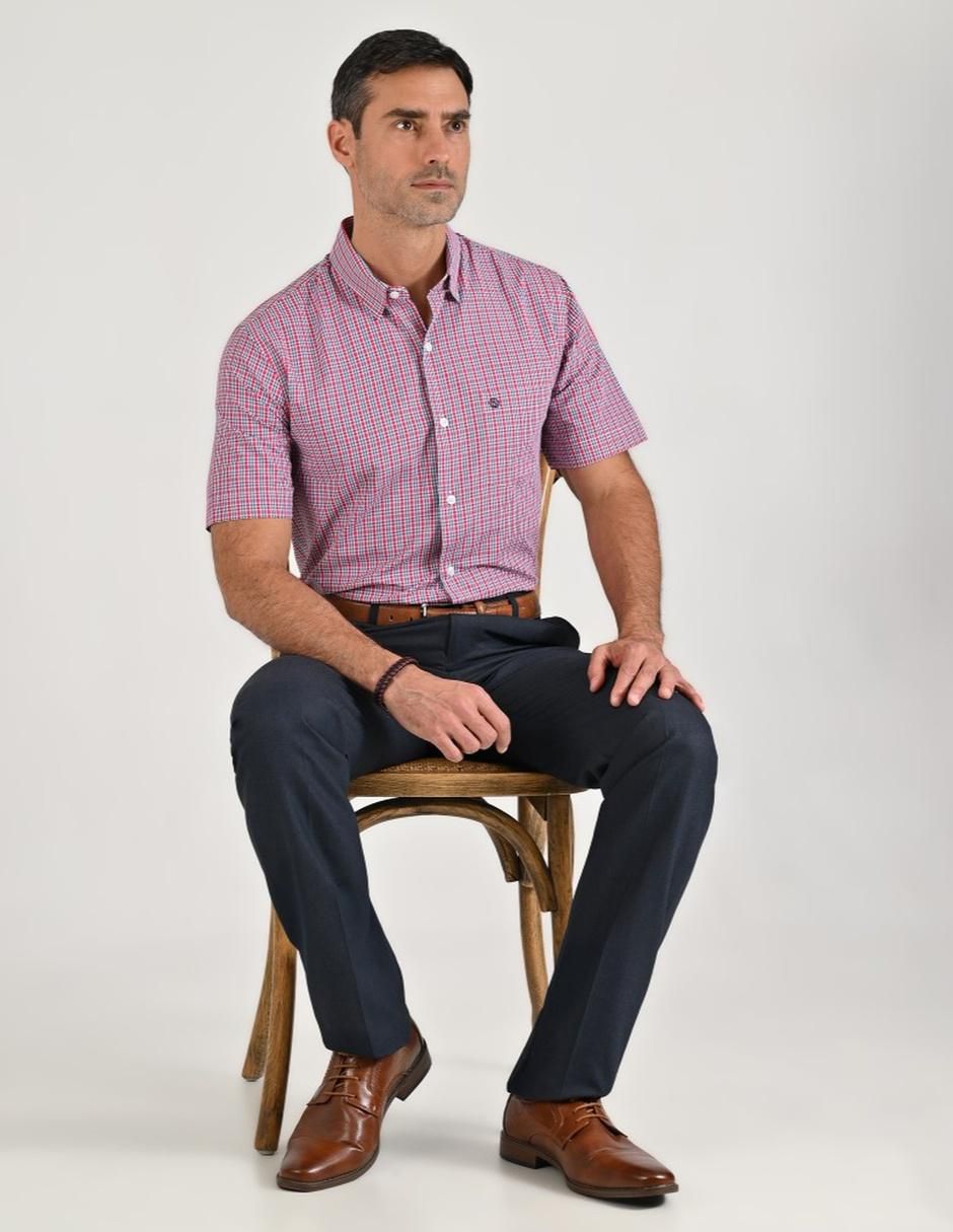 Camisa casual manga corta para hombre 6