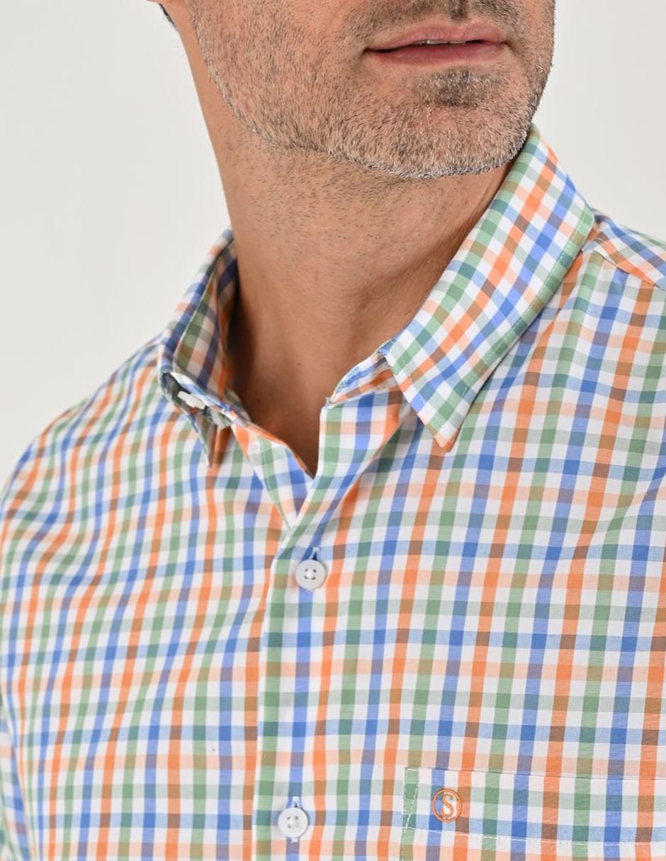 Camisa casual manga corta para hombre 4