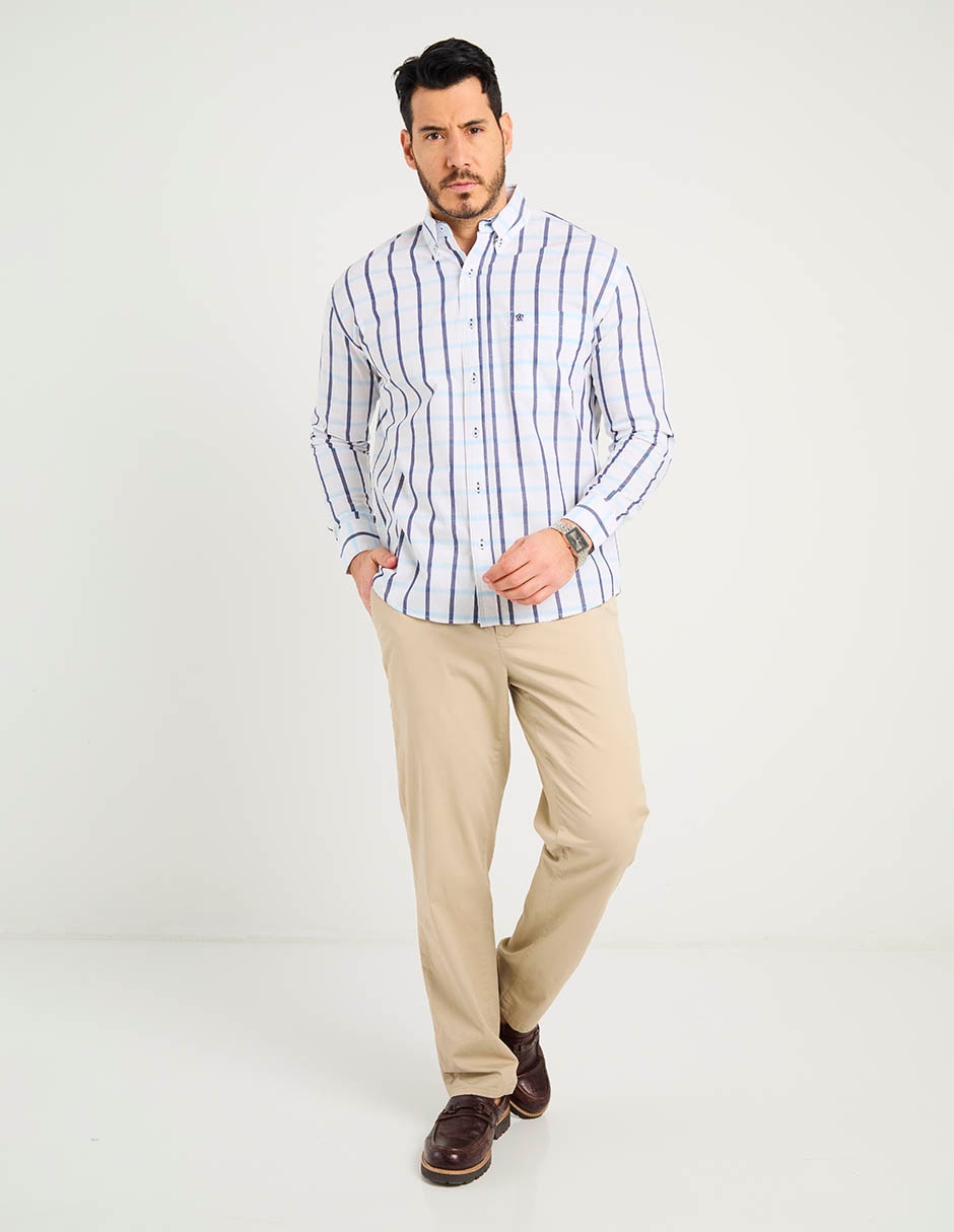 Camisa casual de algodón manga larga para hombre 3