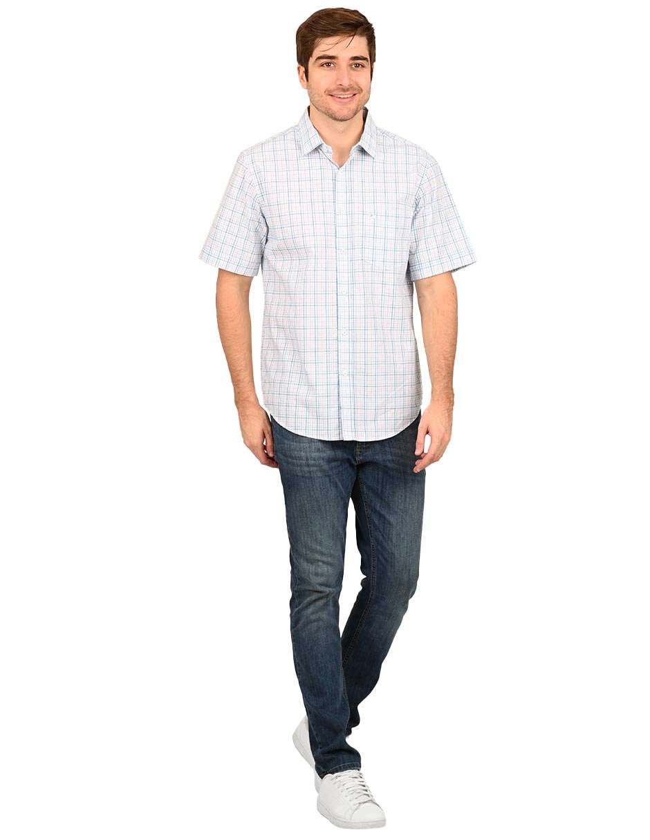 Camisa casual de algodón manga corta para 
hombre 2