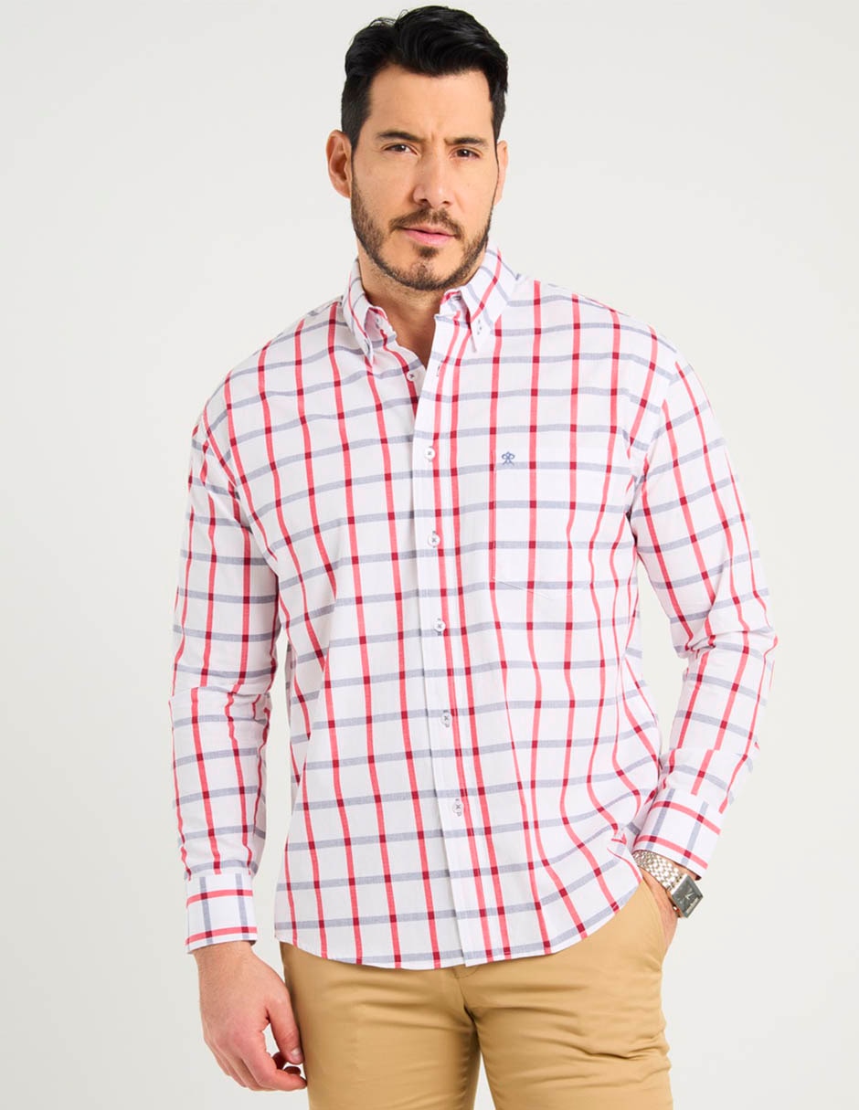 Camisa casual de algodón manga larga para hombre 2