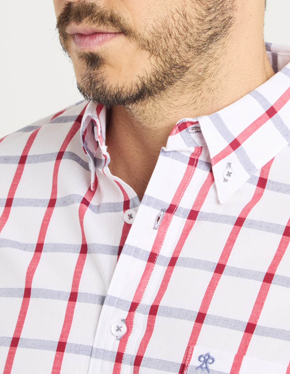 Camisa casual de algodón manga larga para hombre 4