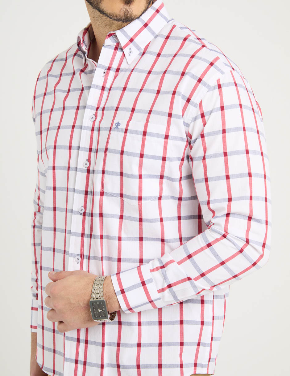 Camisa casual de algodón manga larga para hombre 5