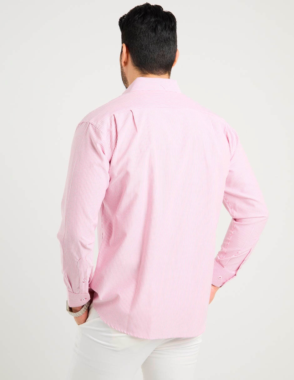 Camisa casual manga larga para hombre 6