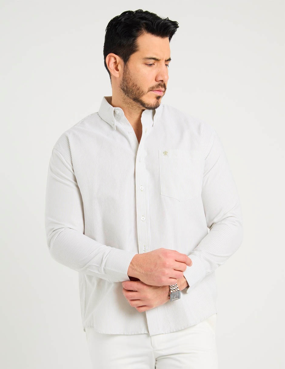 Camisa casual manga larga para hombre 2