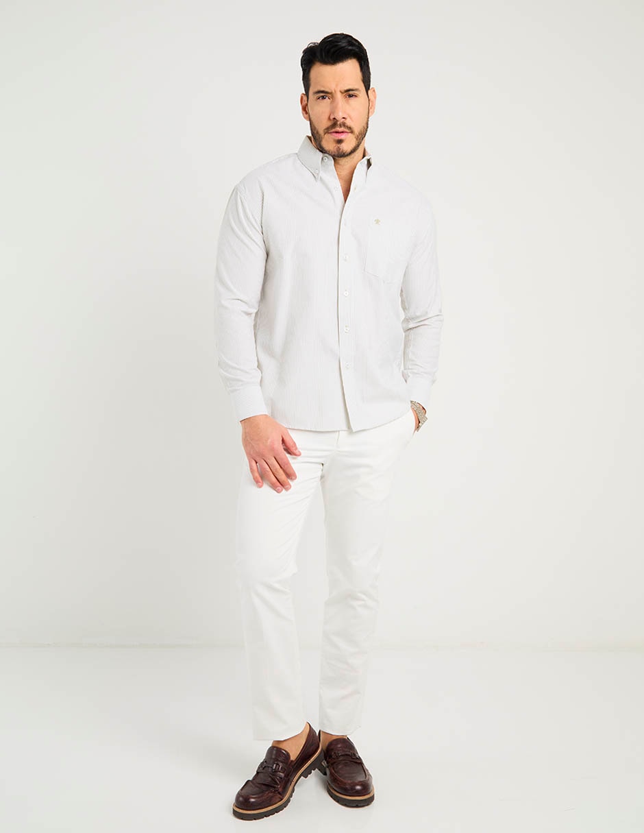 Camisa casual manga larga para hombre 3