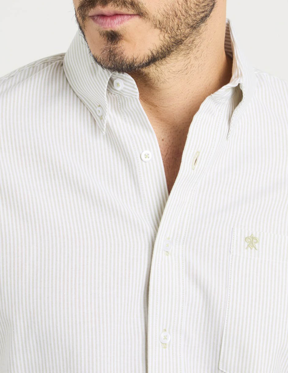 Camisa casual manga larga para hombre 4
