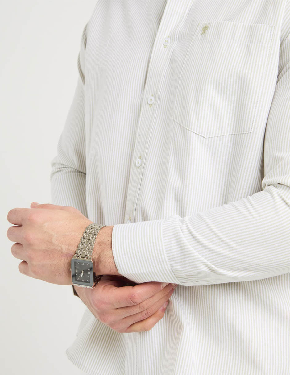 Camisa casual manga larga para hombre 5