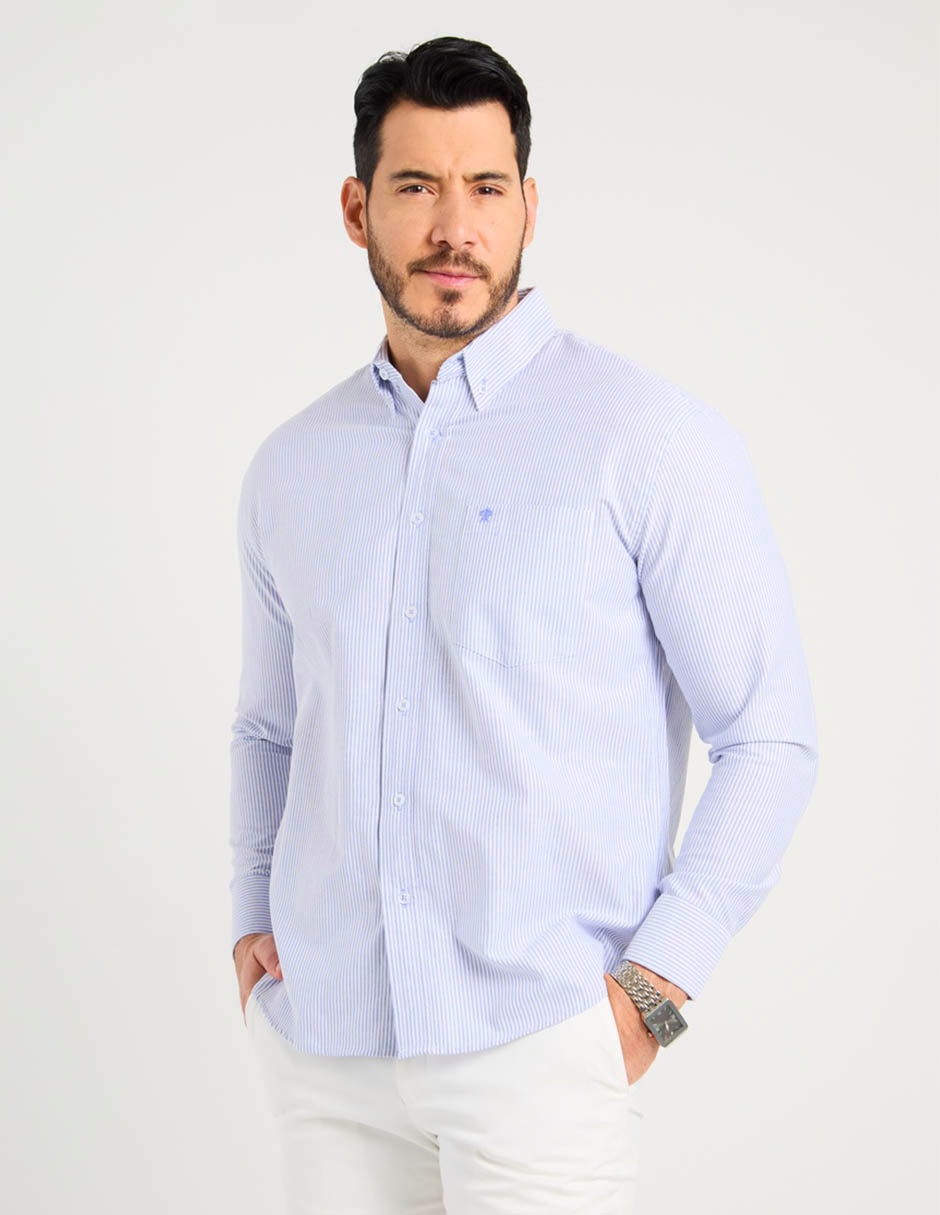 Camisa casual manga larga para hombre 2