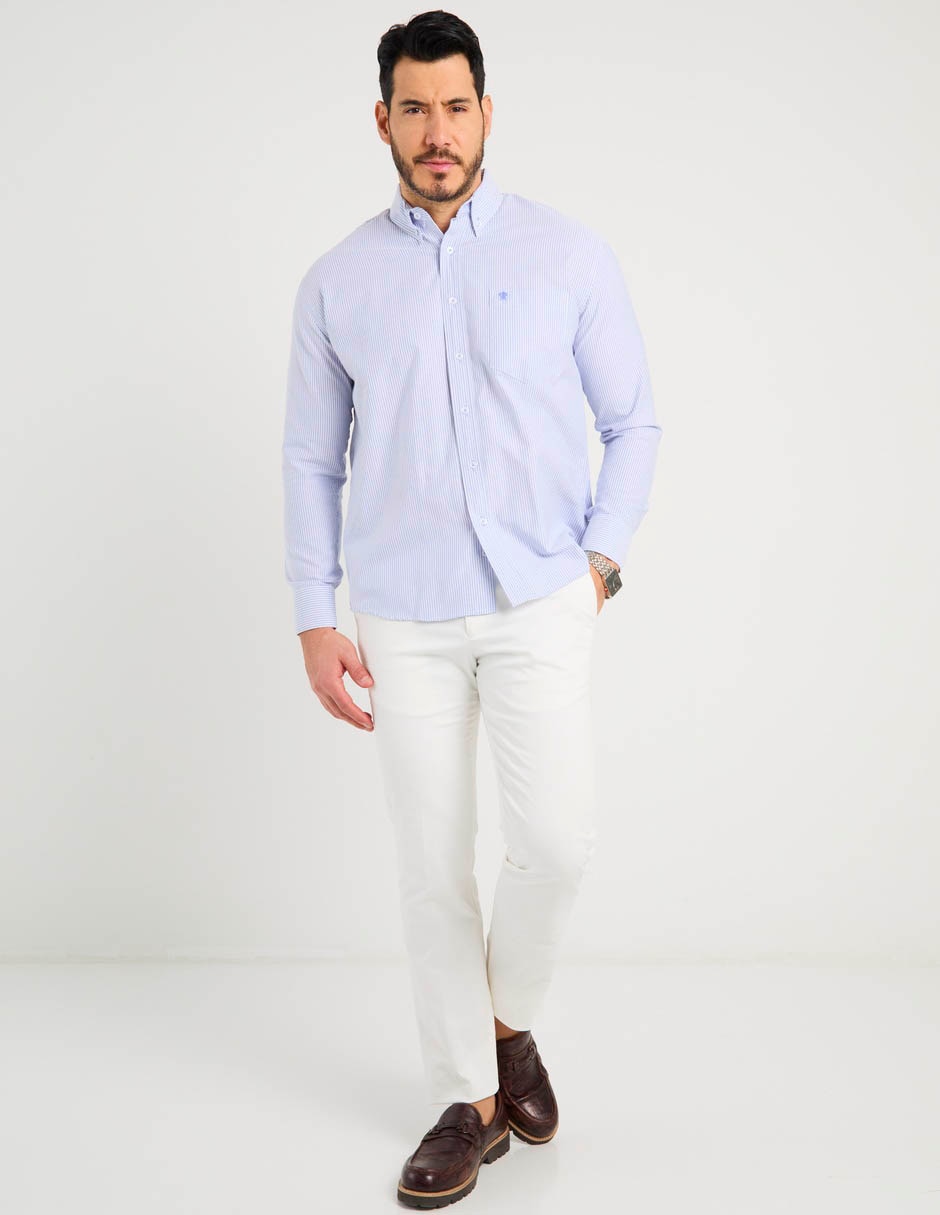 Camisa casual manga larga para hombre 3