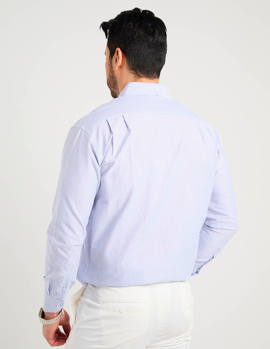 Camisa casual manga larga para hombre 6