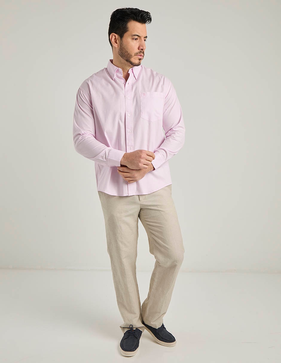 Camisa casual de algodón manga larga para hombre 3