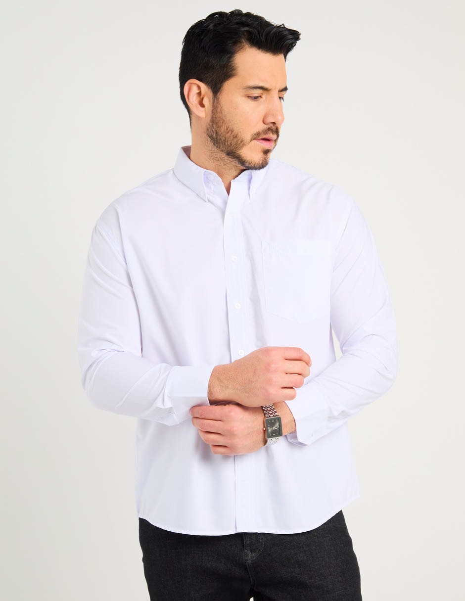 Camisa casual de algodón manga larga para hombre 2