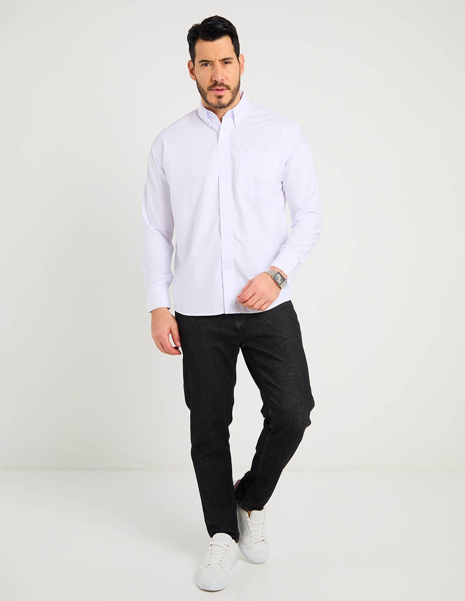 Camisa casual de algodón manga larga para hombre 3