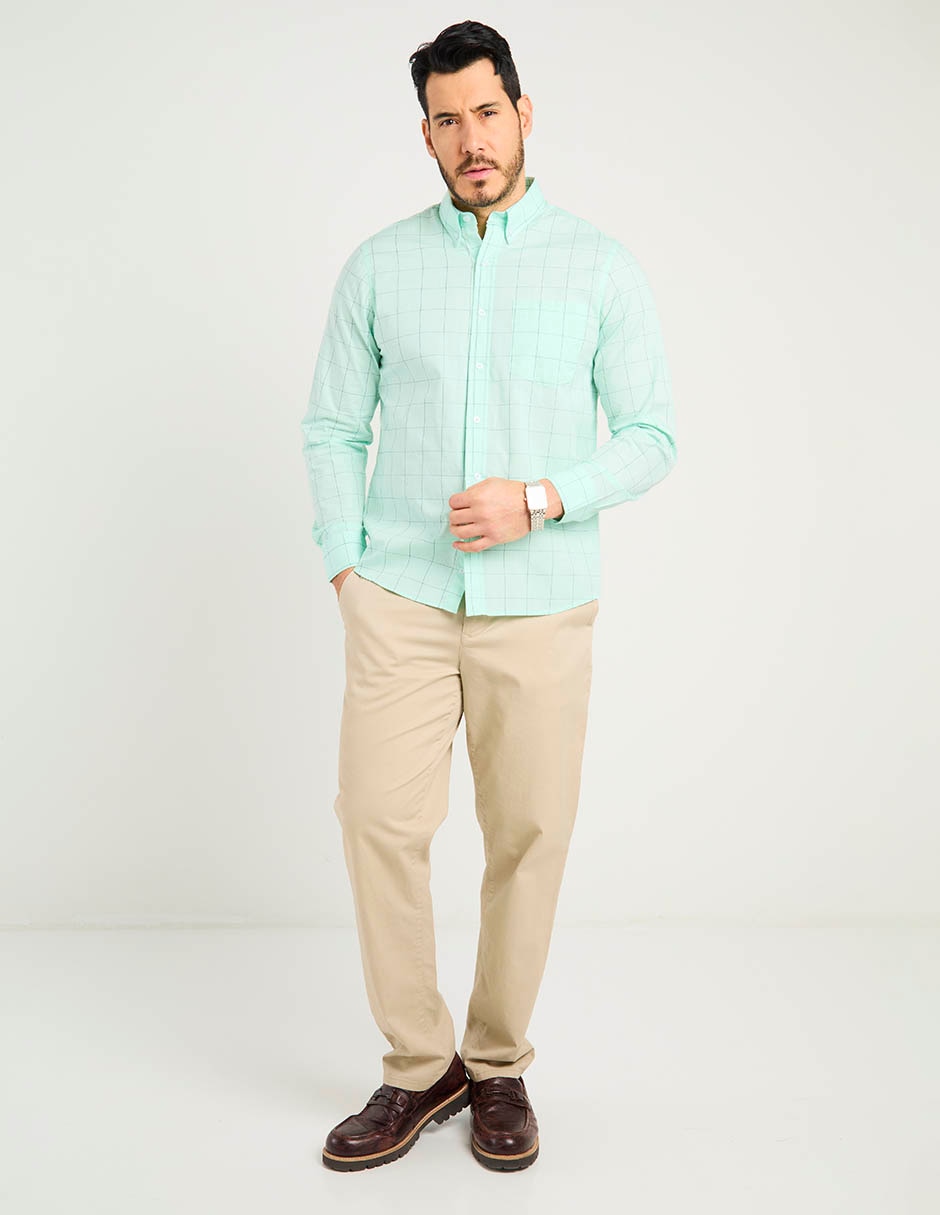 Camisa casual de algodón manga larga para hombre 3