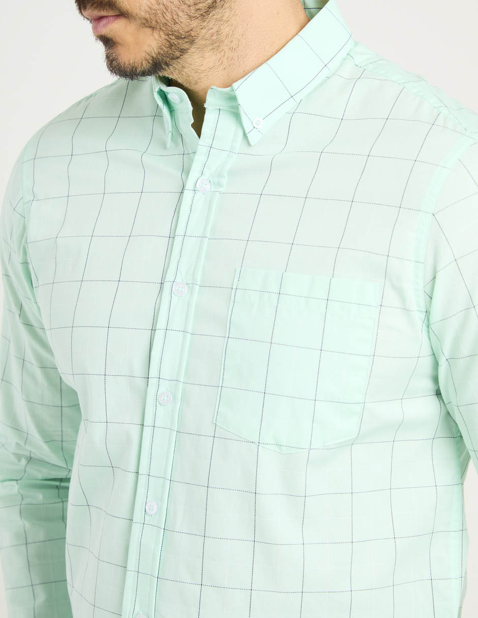 Camisa casual de algodón manga larga para hombre 4