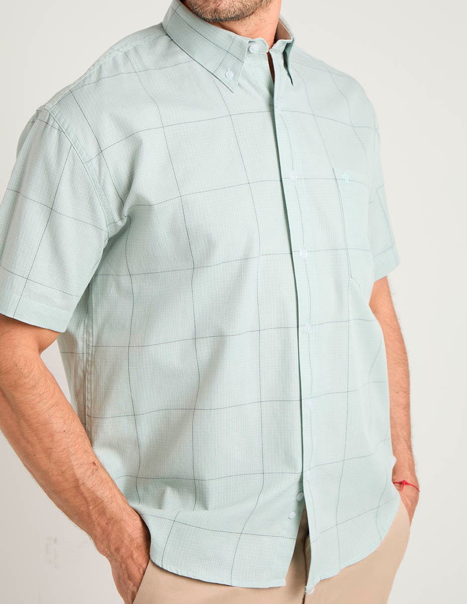 Camisa casual de algodón manga corta para hombre 5