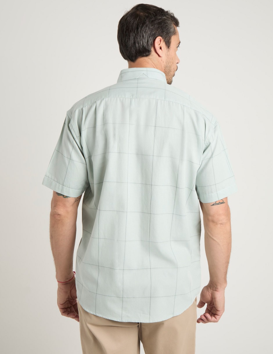 Camisa casual de algodón manga corta para hombre 6