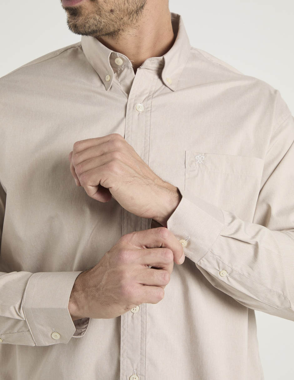 Camisa casual manga larga para hombre 4