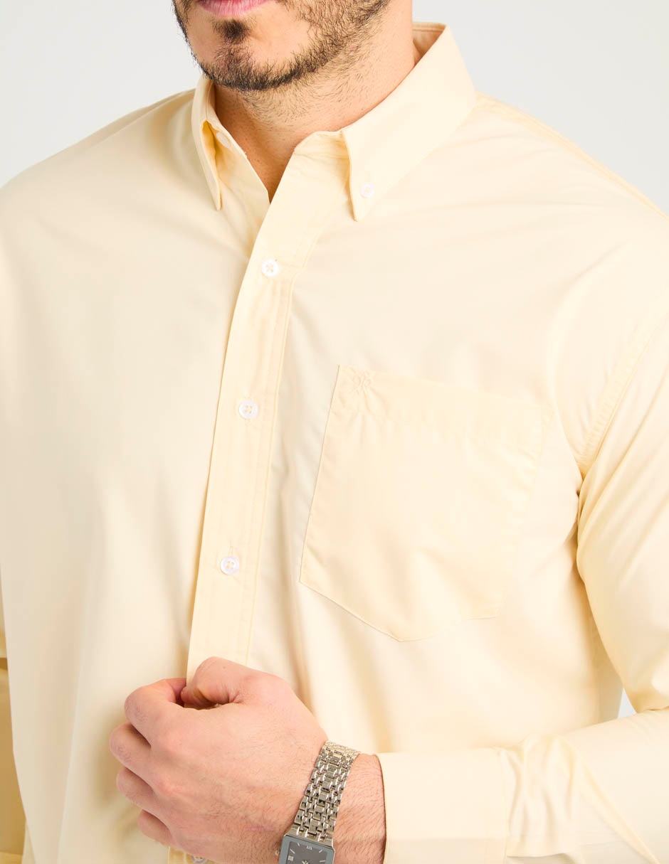 Camisa casual de algodón manga larga para hombre 4