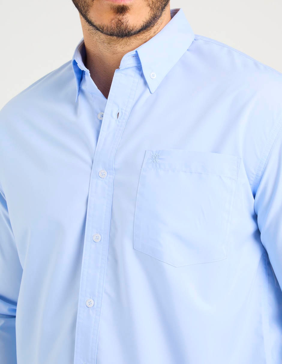 Camisa casual manga larga para hombre 4