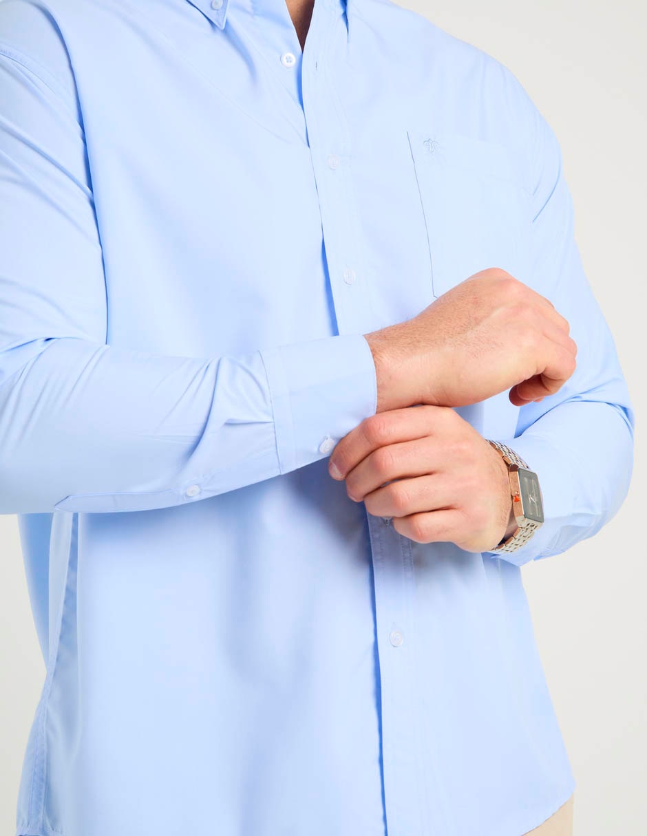 Camisa casual manga larga para hombre 5