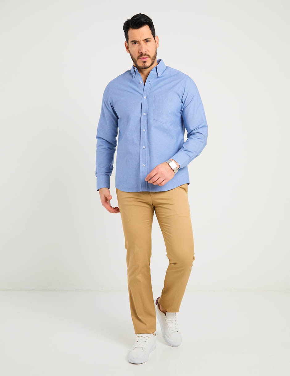 Camisa casual manga larga para hombre 3