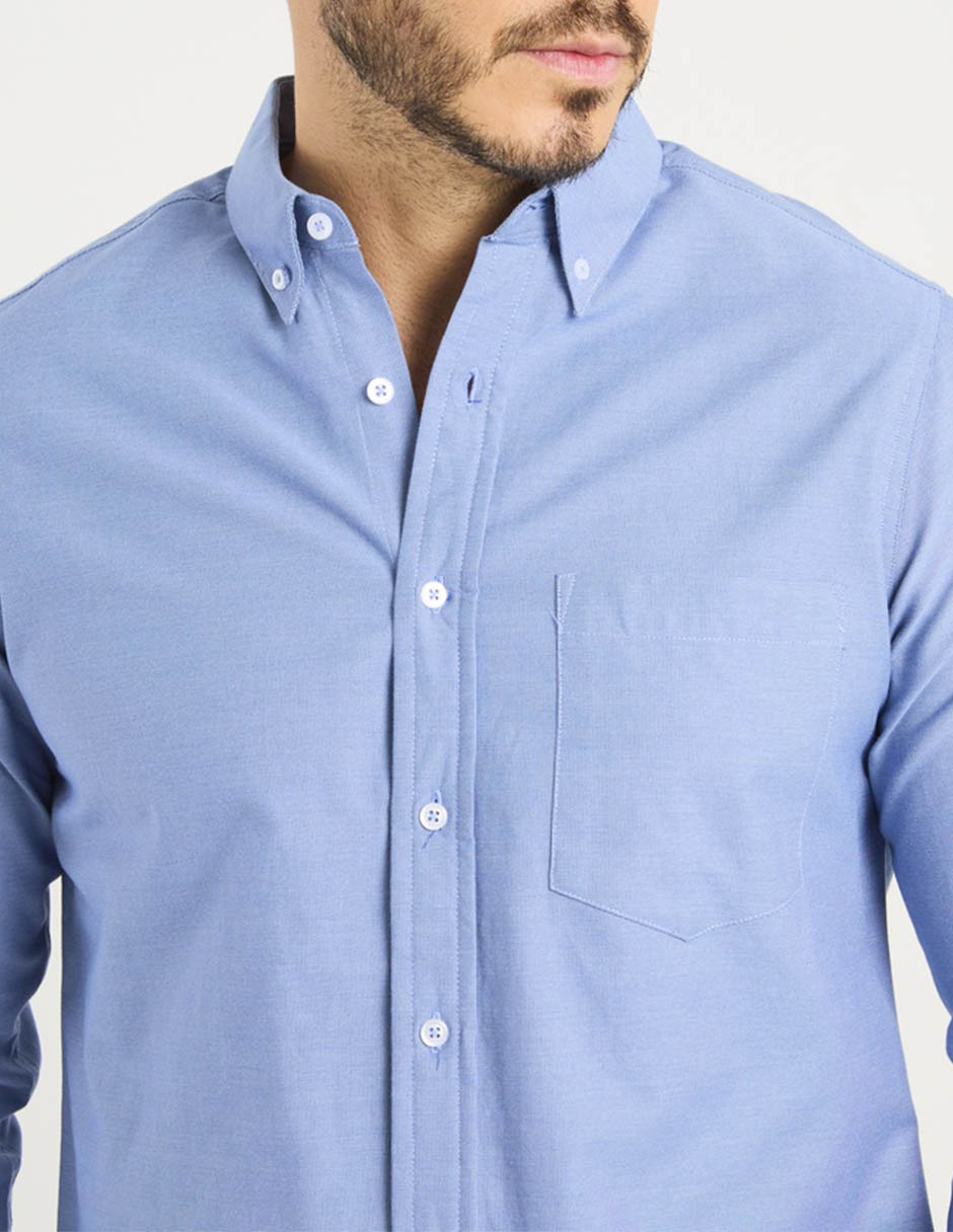 Camisa casual manga larga para hombre 4