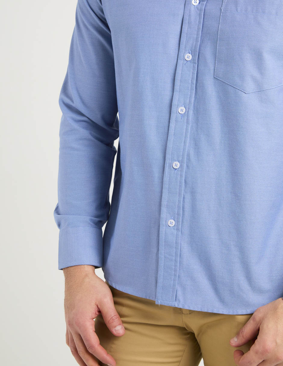 Camisa casual manga larga para hombre 5