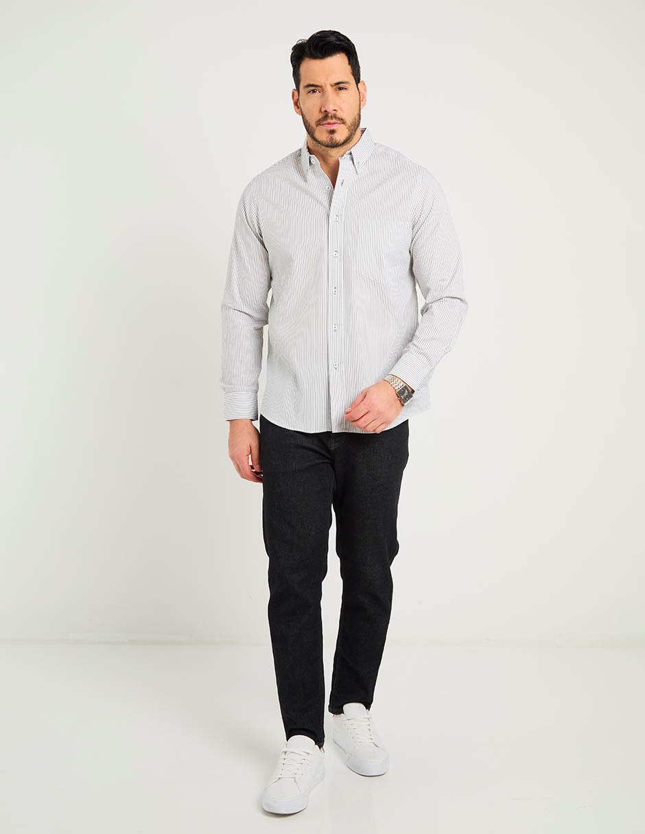 Camisa casual manga larga para hombre 3