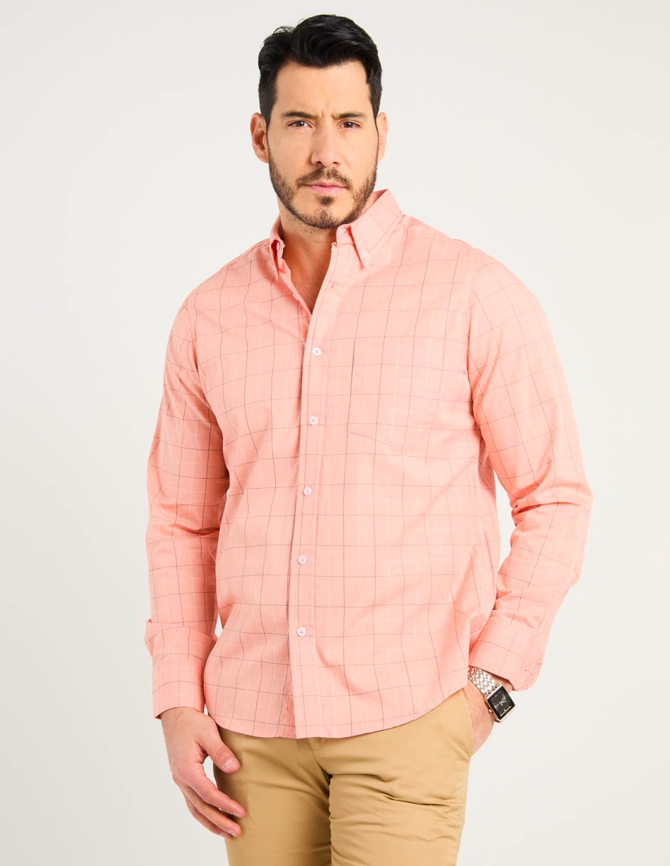 Camisa casual de algodón manga larga para hombre 2