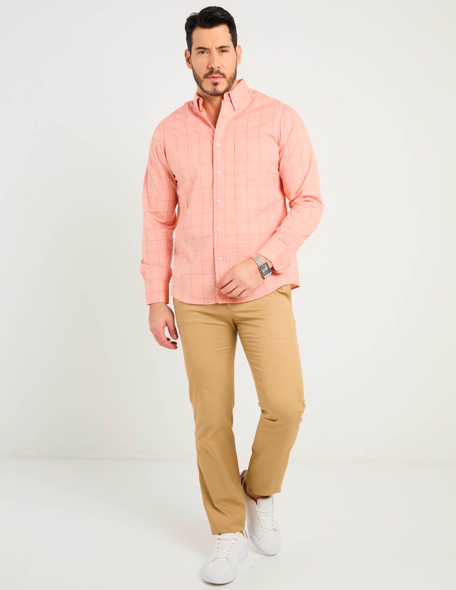 Camisa casual de algodón manga larga para hombre 3