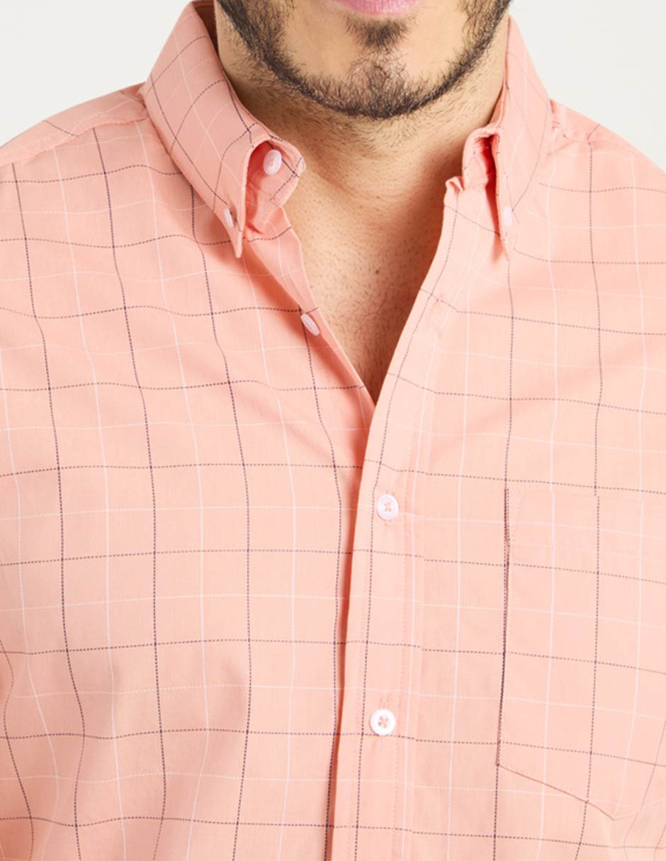 Camisa casual de algodón manga larga para hombre 4