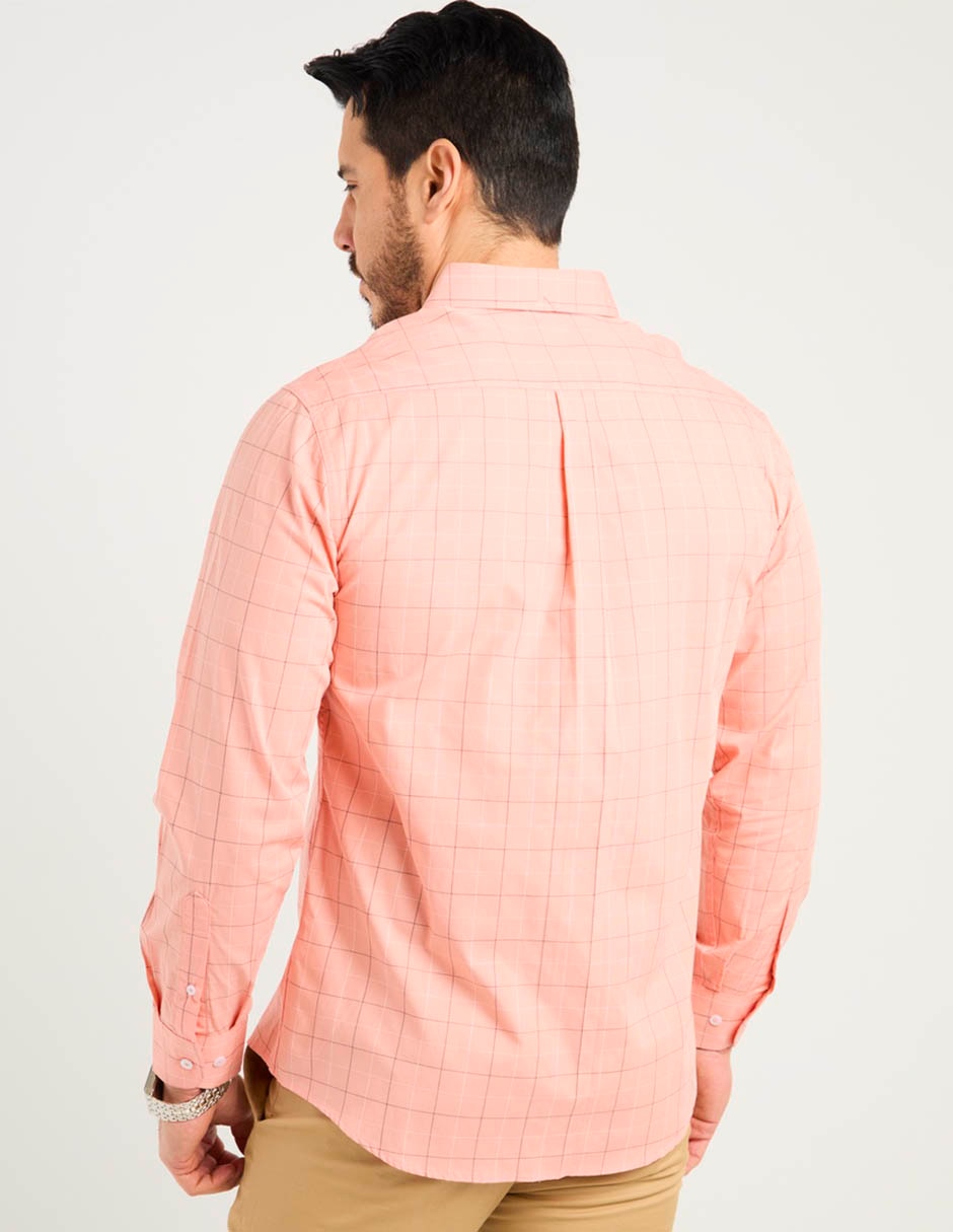 Camisa casual de algodón manga larga para hombre 6