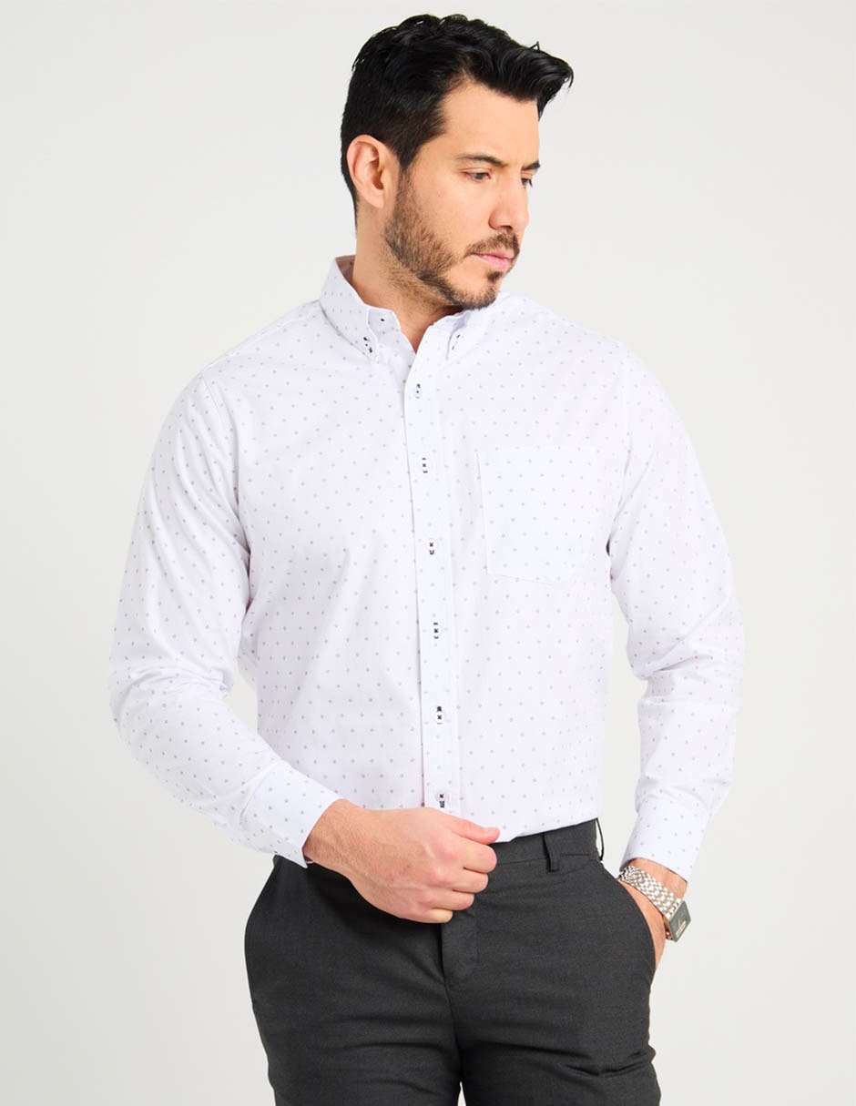 Camisa casual de algodón manga larga para hombre 2