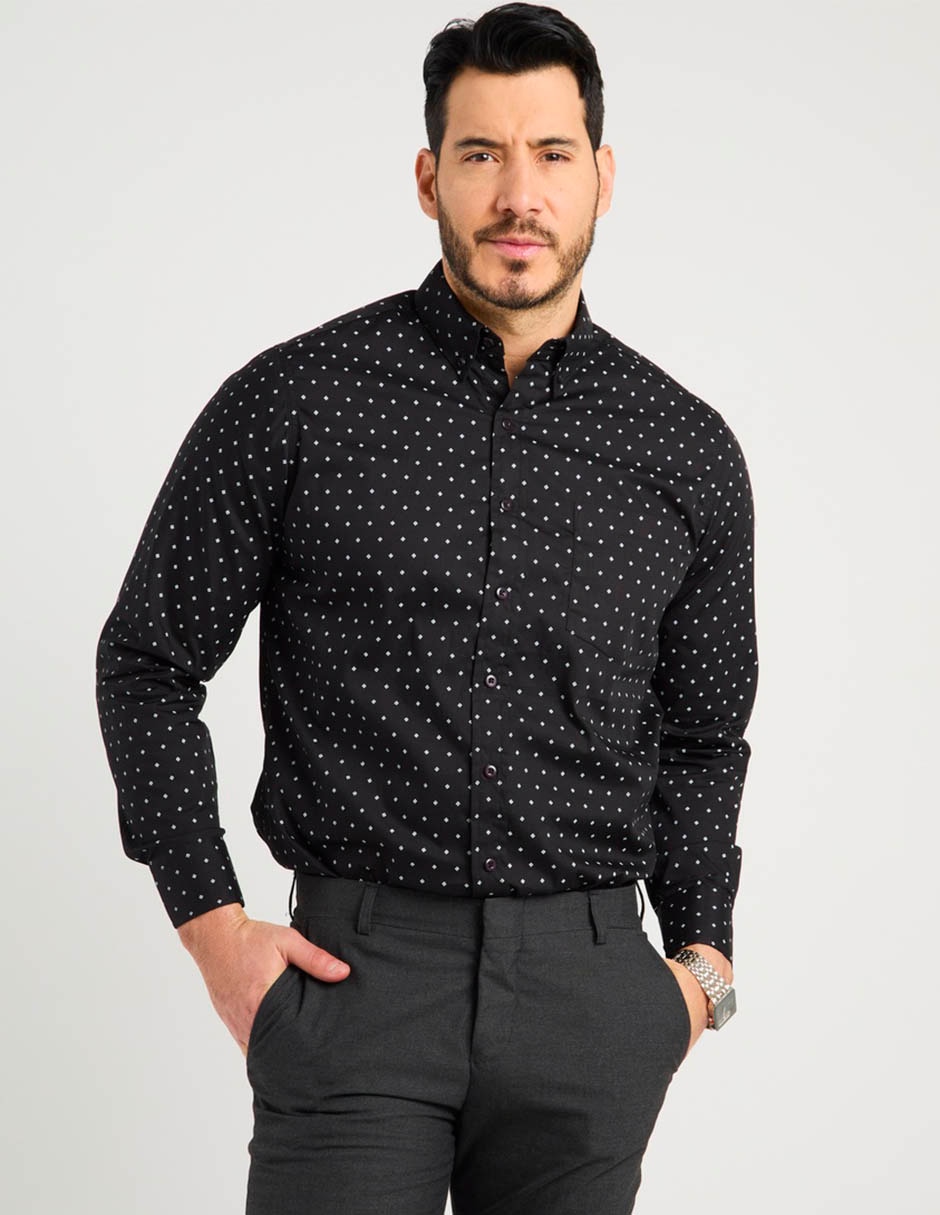 Camisa casual de algodón manga larga para hombre Camisa casual de algodón manga larga para hombre