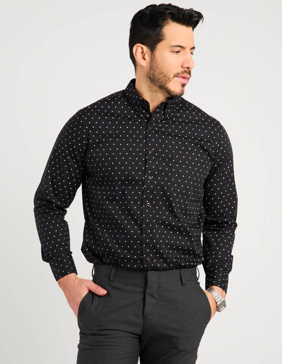 Camisa casual de algodón manga larga para hombre 2