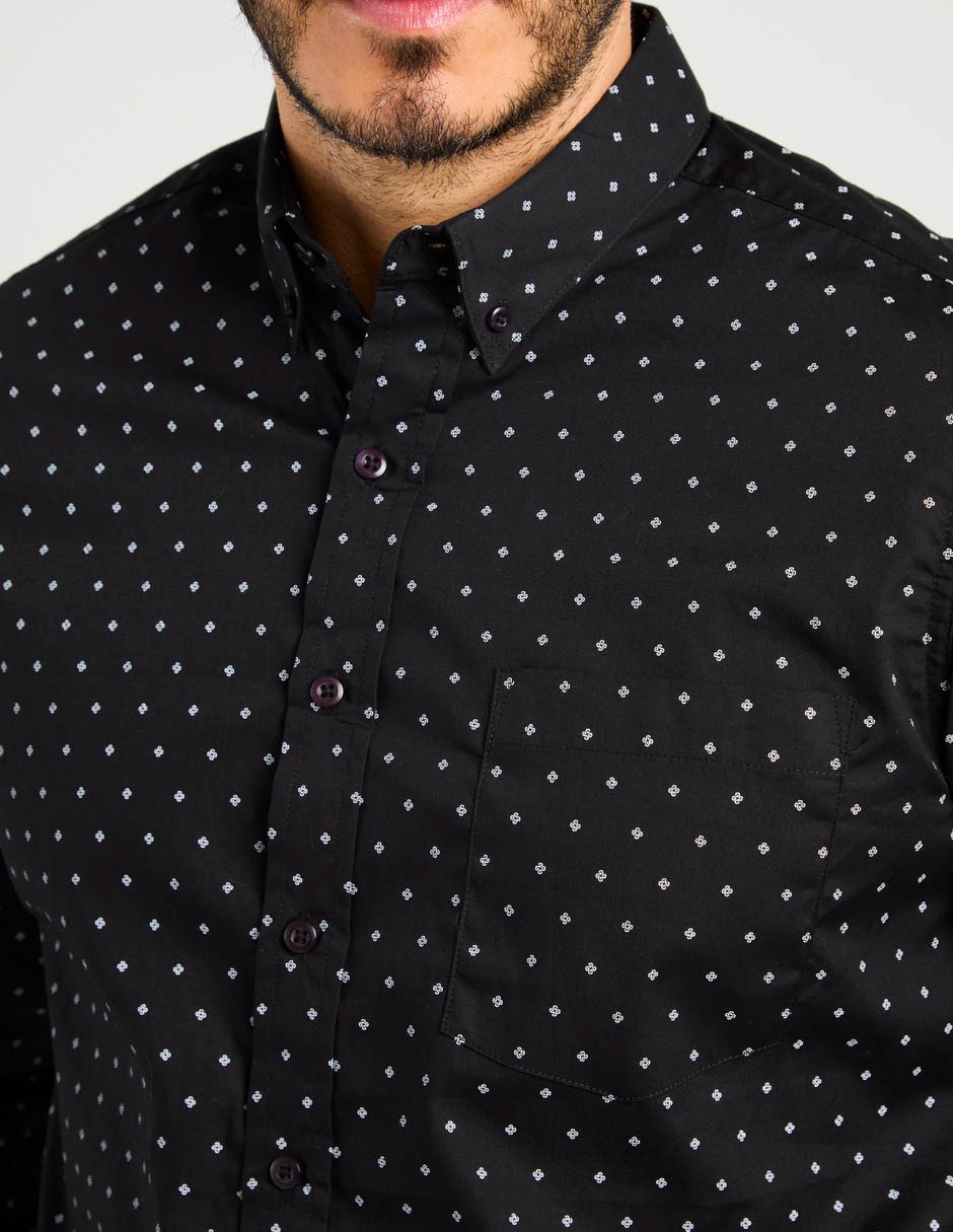 Camisa casual de algodón manga larga para hombre 5