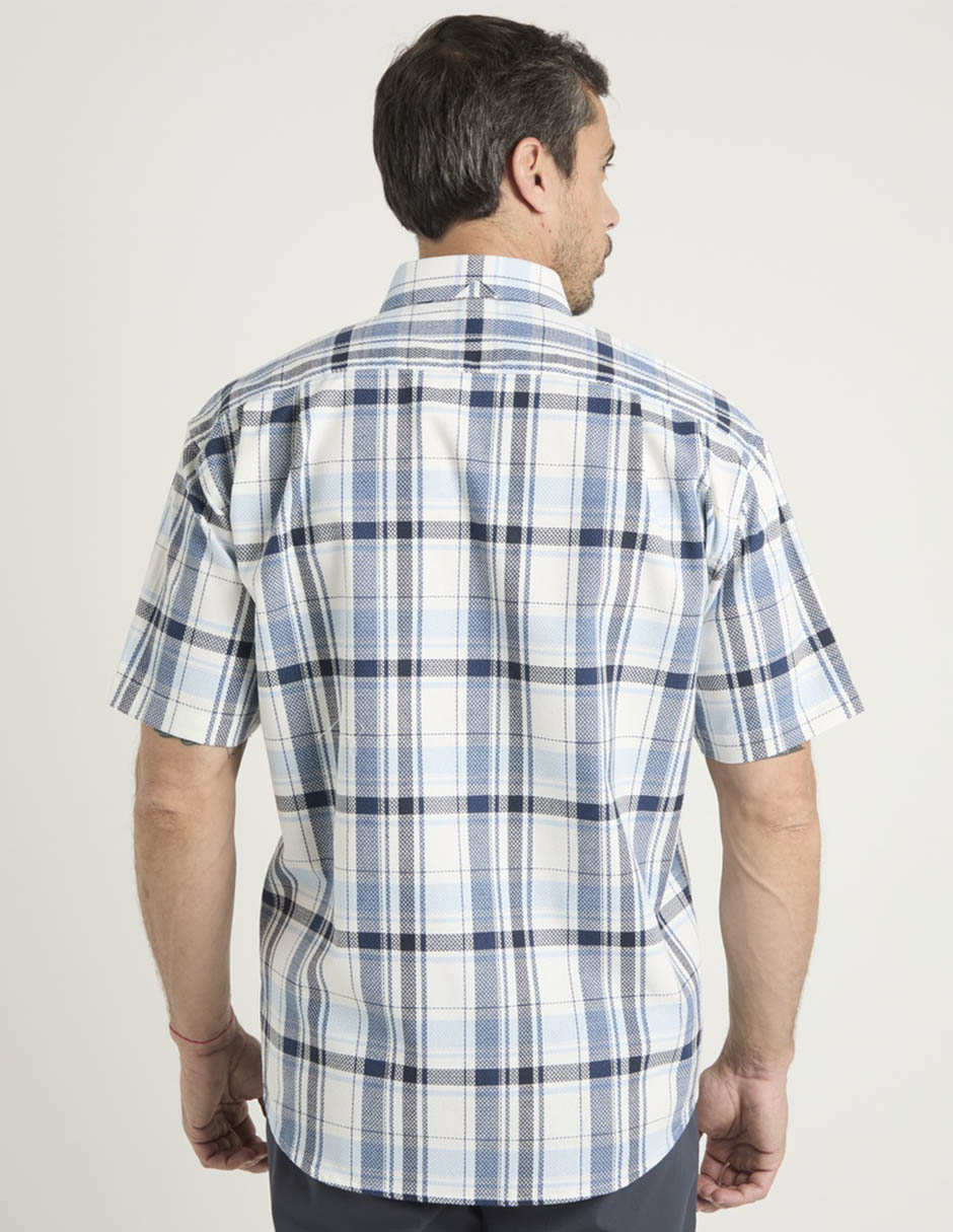 Camisa casual manga al codo para hombre 6
