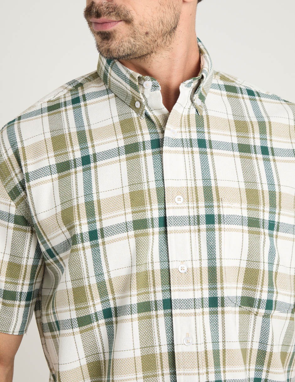 Camisa casual manga corta para hombre 4