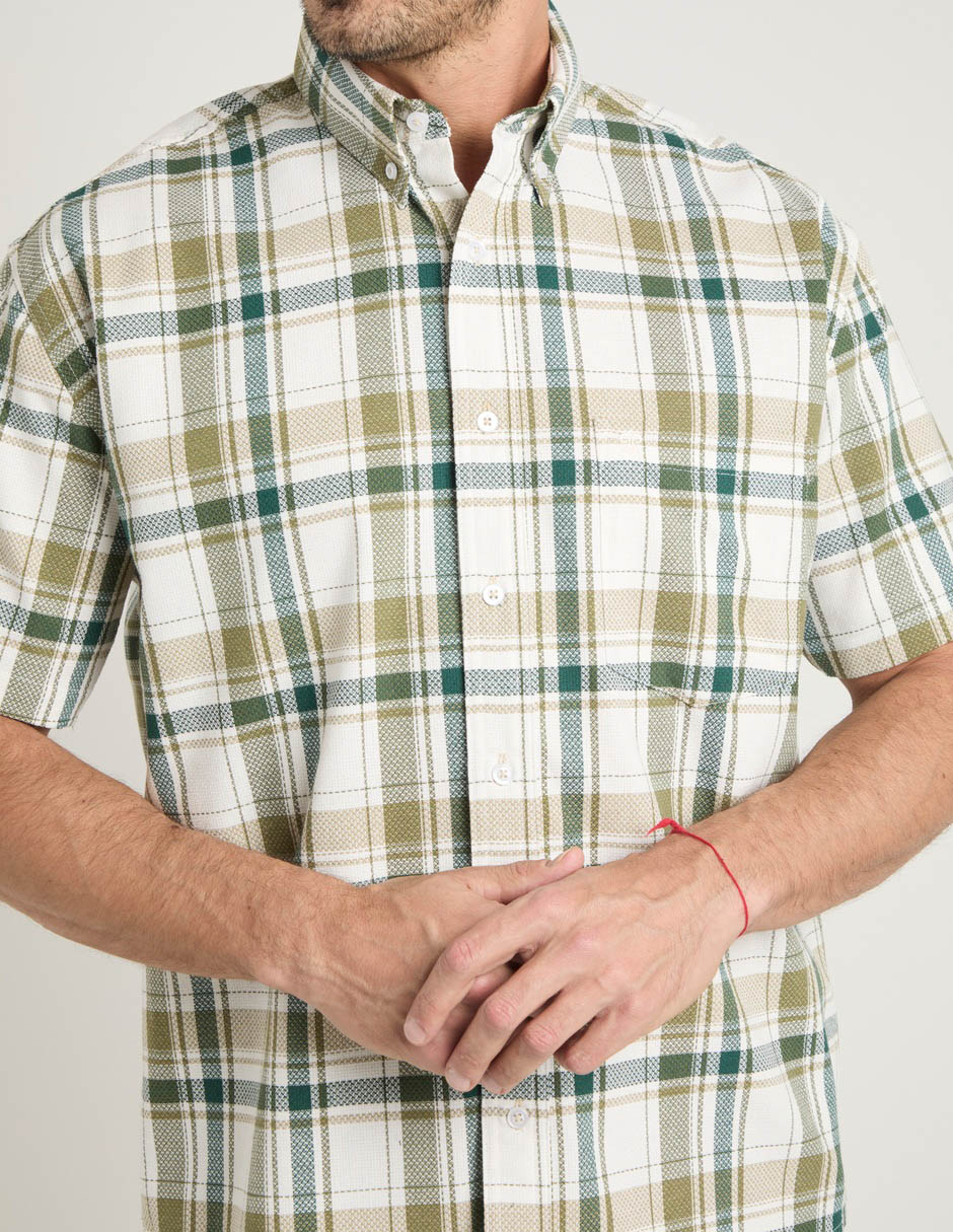 Camisa casual manga corta para hombre 5