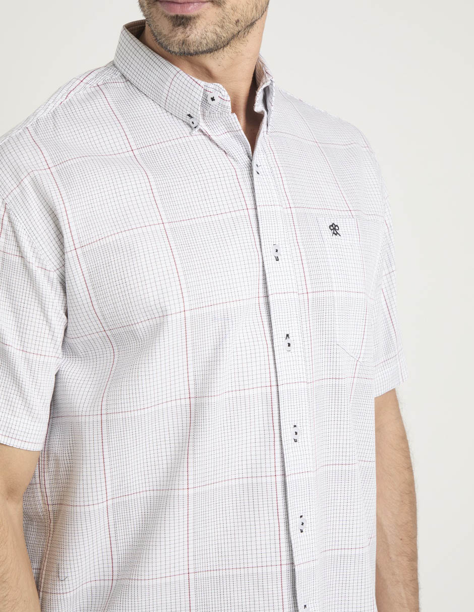 Camisa casual de algodón manga corta para hombre 4