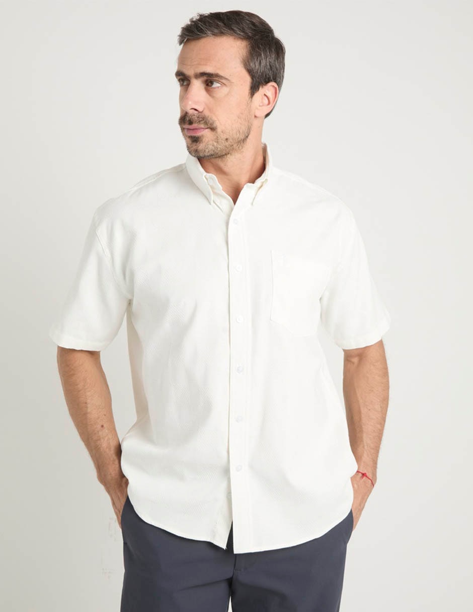 Camisa casual de algodón manga corta para hombre Camisa casual de algodón manga corta para hombre
