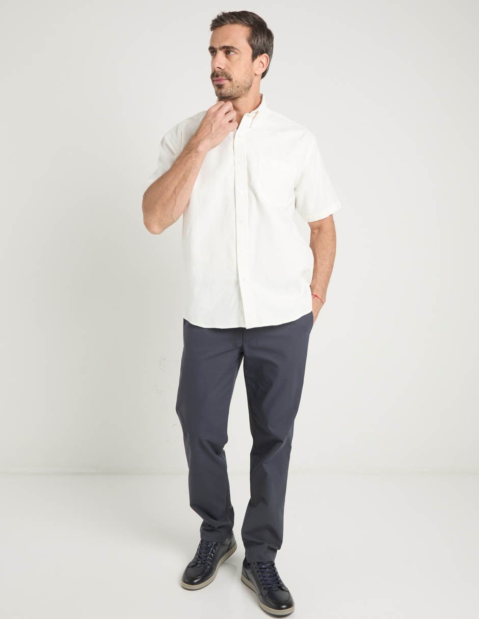 Camisa casual de algodón manga corta para hombre 3